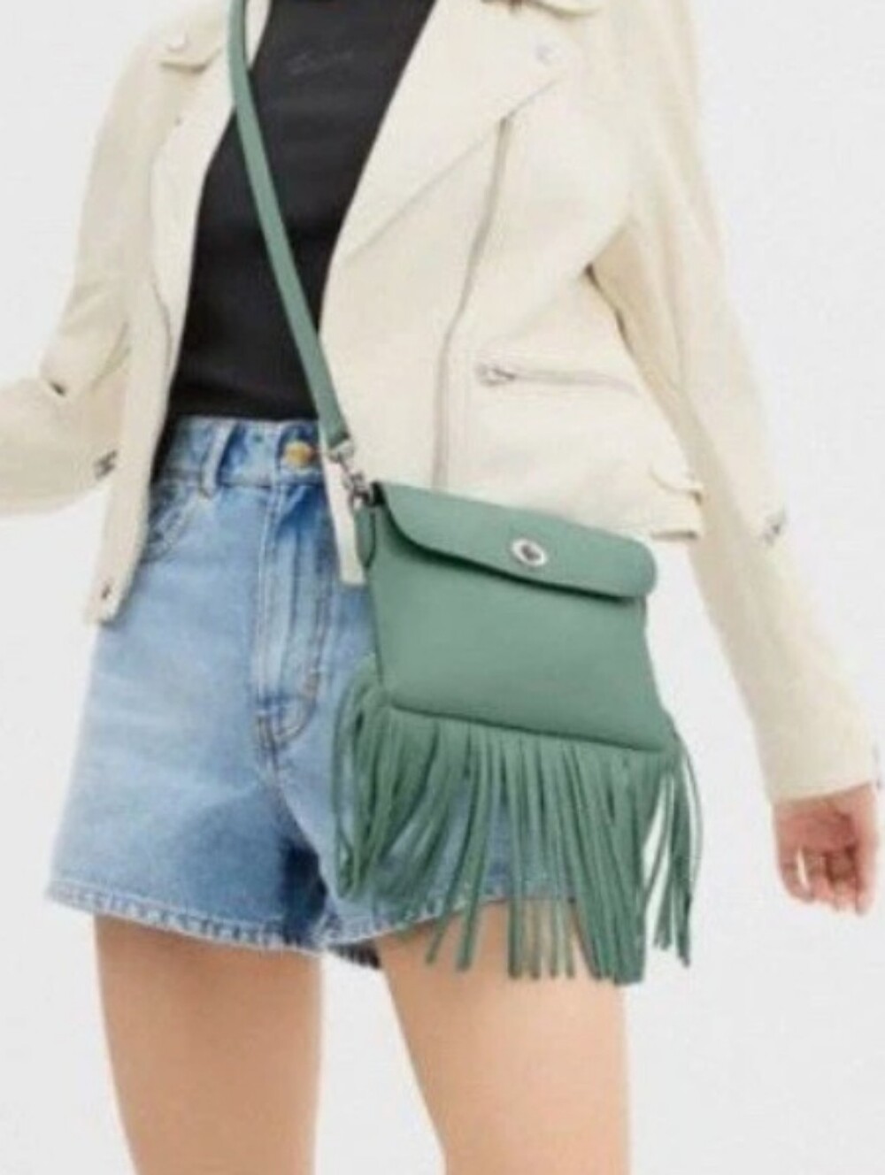 Coach NWT Aquamarine Crossbody Bag with Fringe ππ - Picture 6 of 6